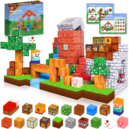 Graslandplezier - Magnetische Bouwtegels STEM Speelgoed | 2025 Dorpscollectie | 100–300 stuks | 2cm