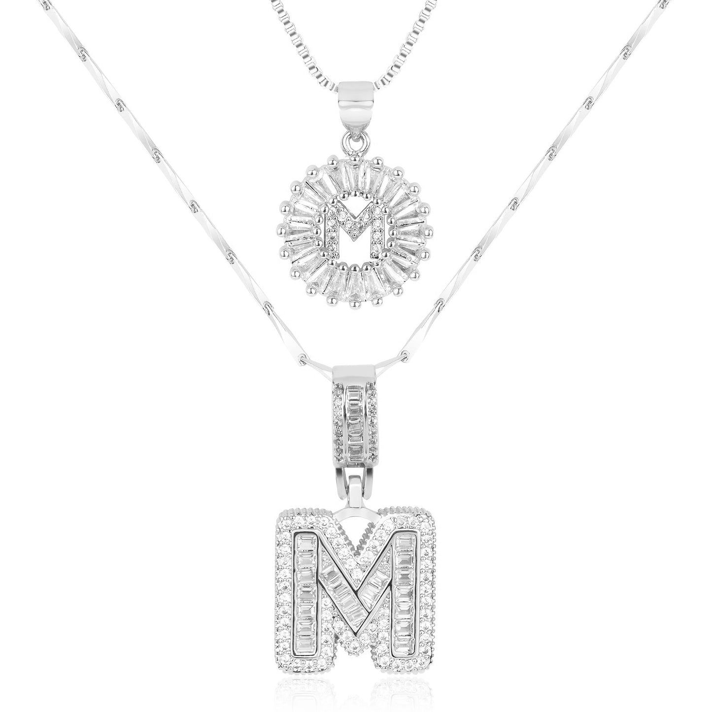 GemLetter | 14K Ketting met Diamanten Initiaal Hanger