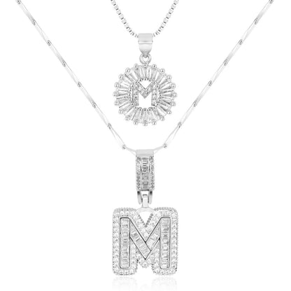 GemLetter | 14K Ketting met Diamanten Initiaal Hanger