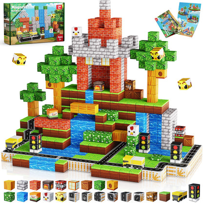 Suburb City - Magnetische Bouwtegels STEM Speelgoed | 2025 Dorpscollectie | 100–300 stuks | 2cm