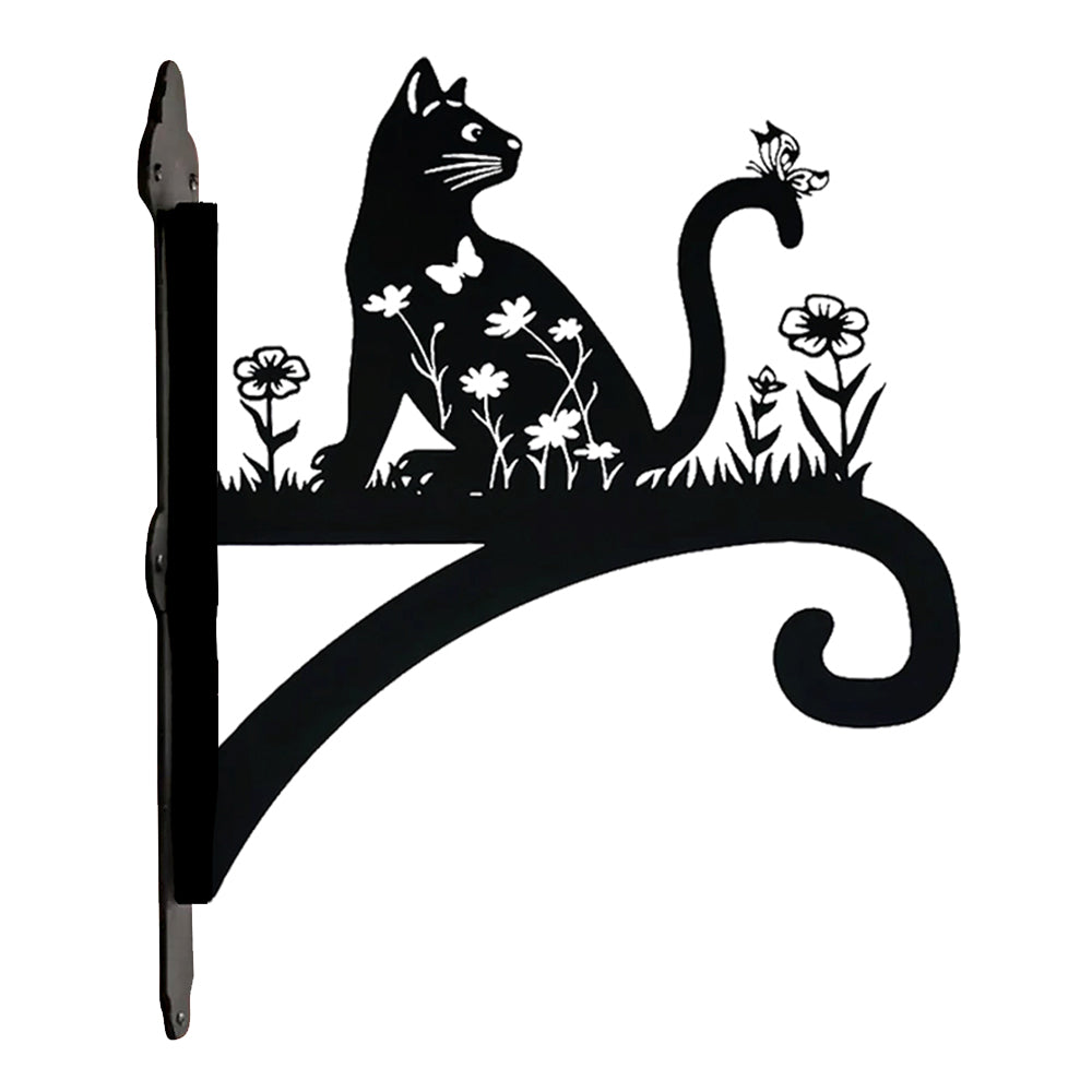 Metalen hangbeugel - Kat en bloem