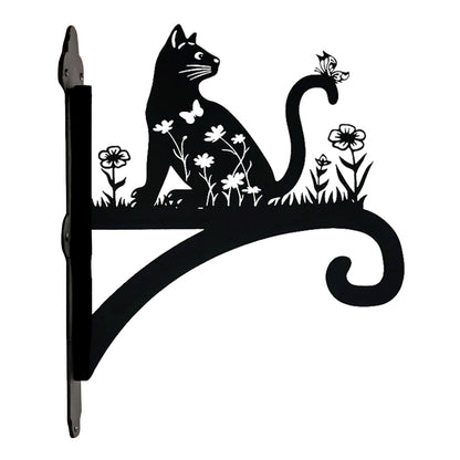 Metalen hangbeugel - Kat en bloem