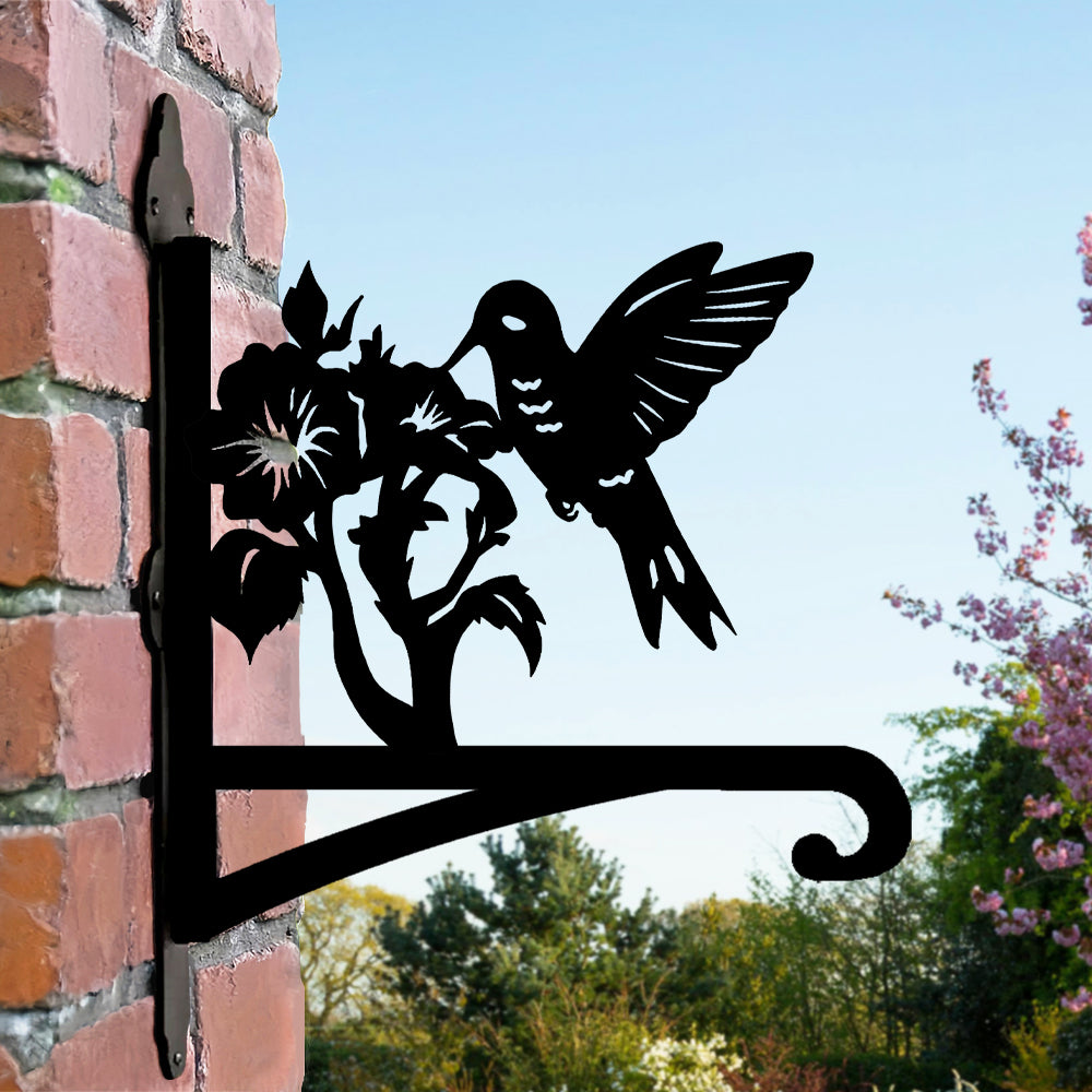 Metalen hangbeugel - Kolibrie en Bloem