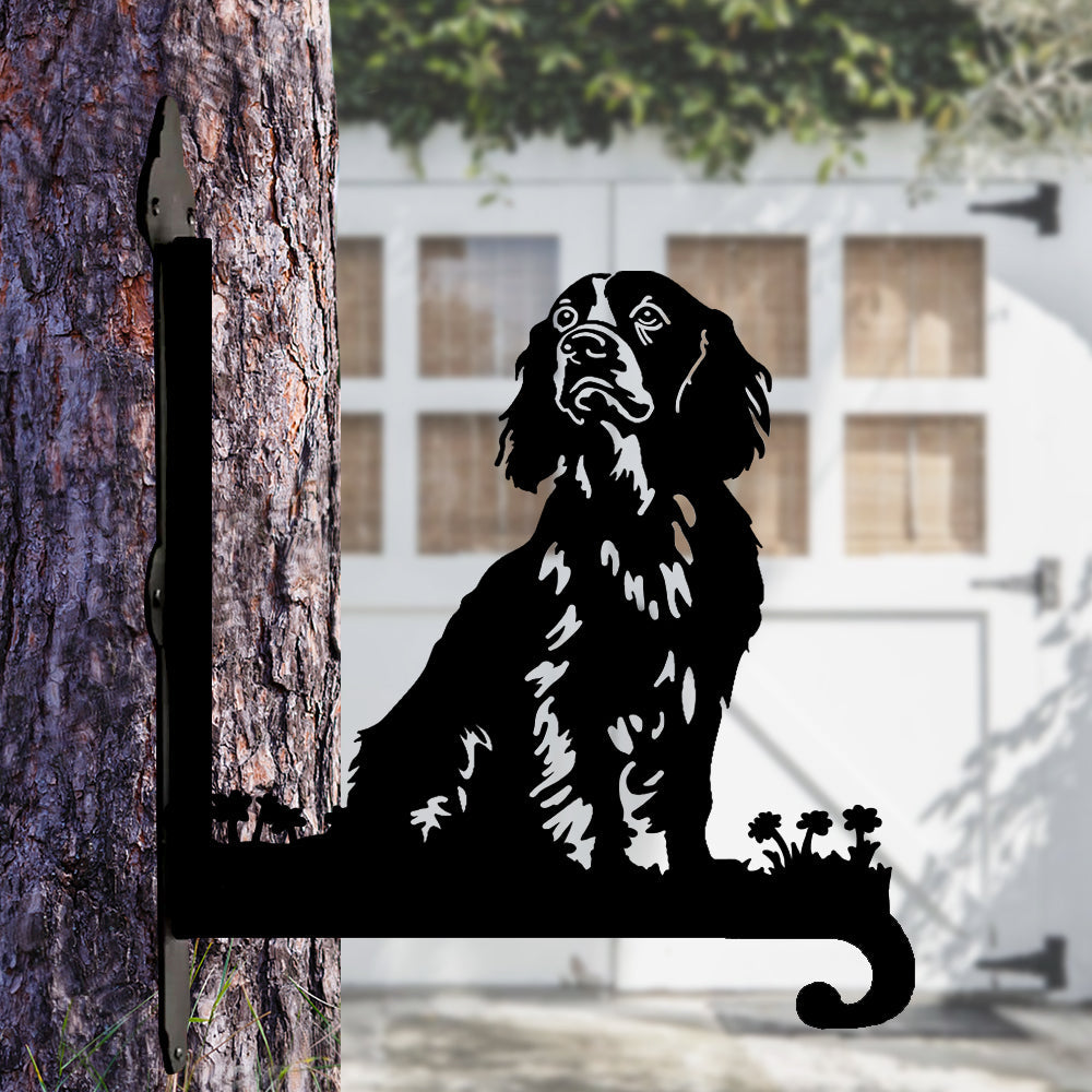 Metalen Ophangbeugel met Engelse Springer Spaniël – Plantenhouder