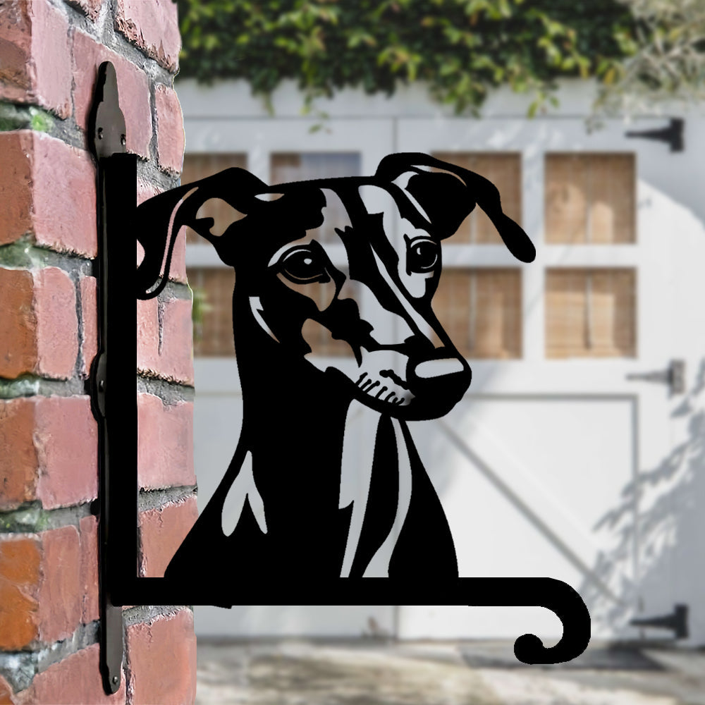 Metalen hangbeugel – Greyhound hondenkop