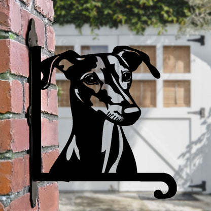 Metalen hangbeugel – Greyhound hondenkop