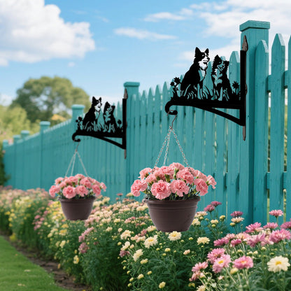 Metalen hangbeugel - Twee Border Collies