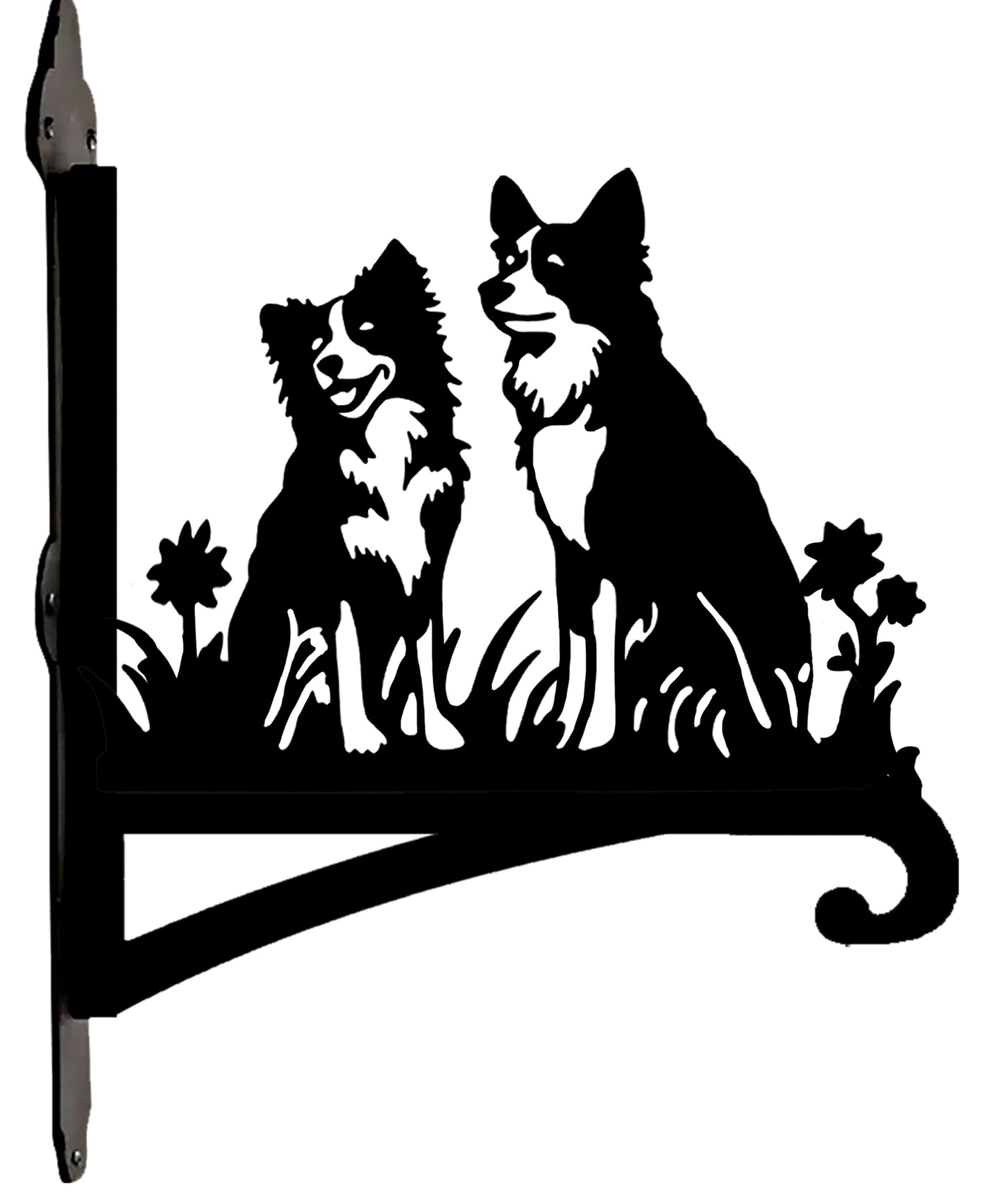 Metalen hangbeugel - Twee Border Collies
