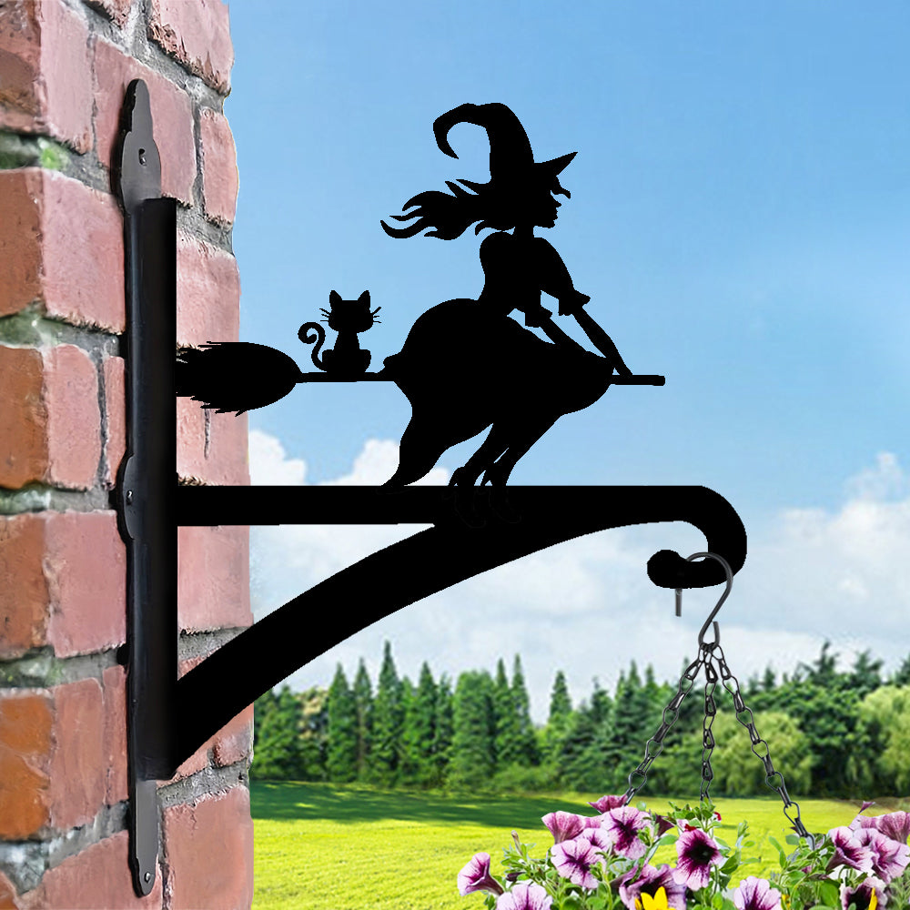 Metalen hangbeugel - Heks op een bezem