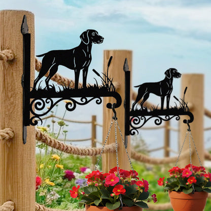 Weimaraner Metal Hanging Bracket Plant Stand