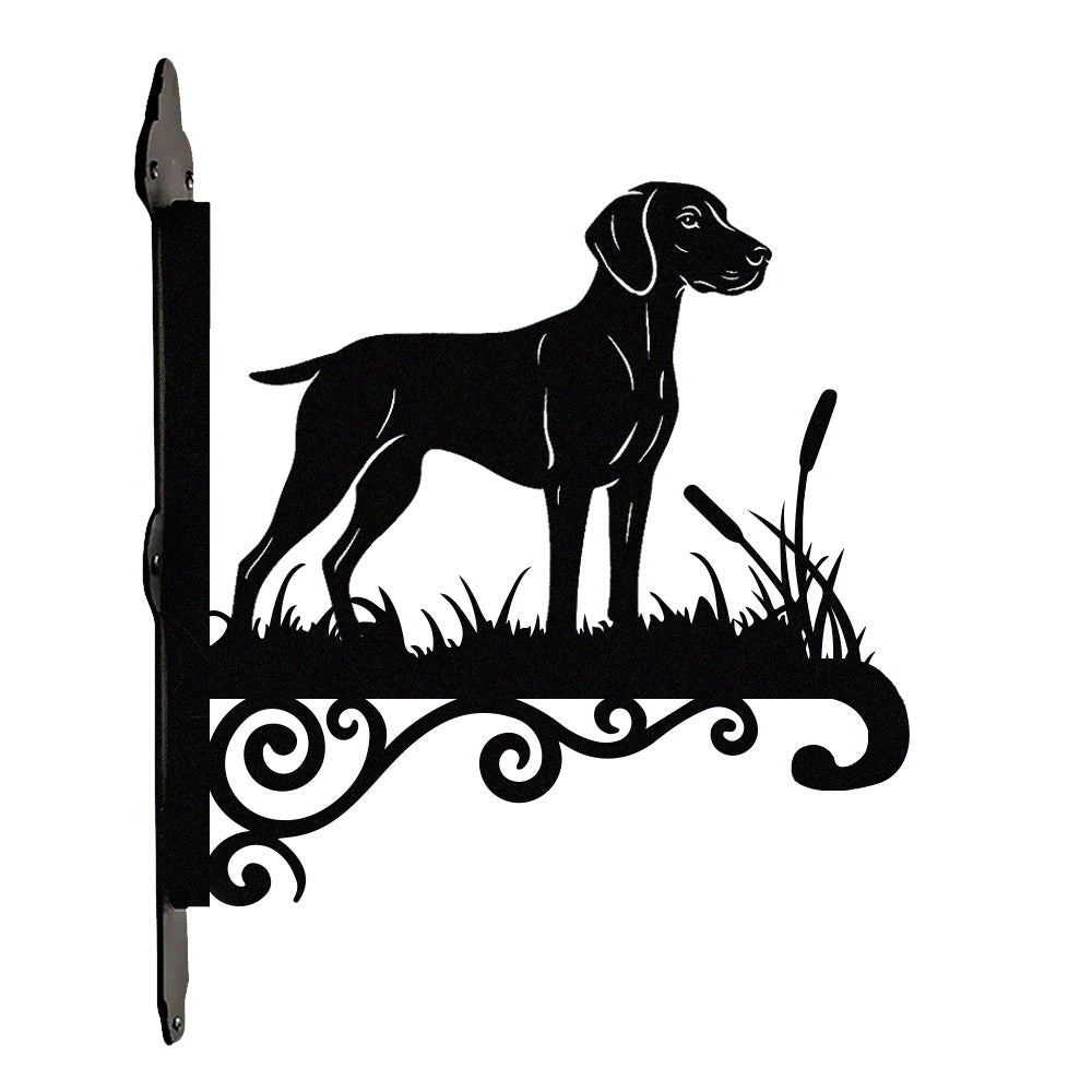 Weimaraner Metal Hanging Bracket Plant Stand
