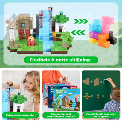 Bosleven - Magnetische Bouwblokjes | STEM Speelgoed | 2025 Dorpscollectie | 100–300 Stuks |