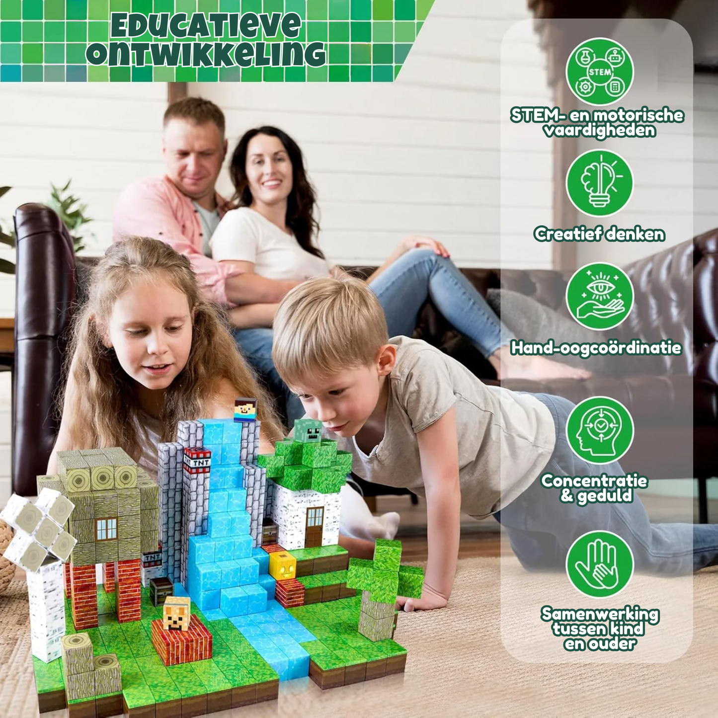 Bosleven - Magnetische Bouwblokjes | STEM Speelgoed | 2025 Dorpscollectie | 100–300 Stuks |