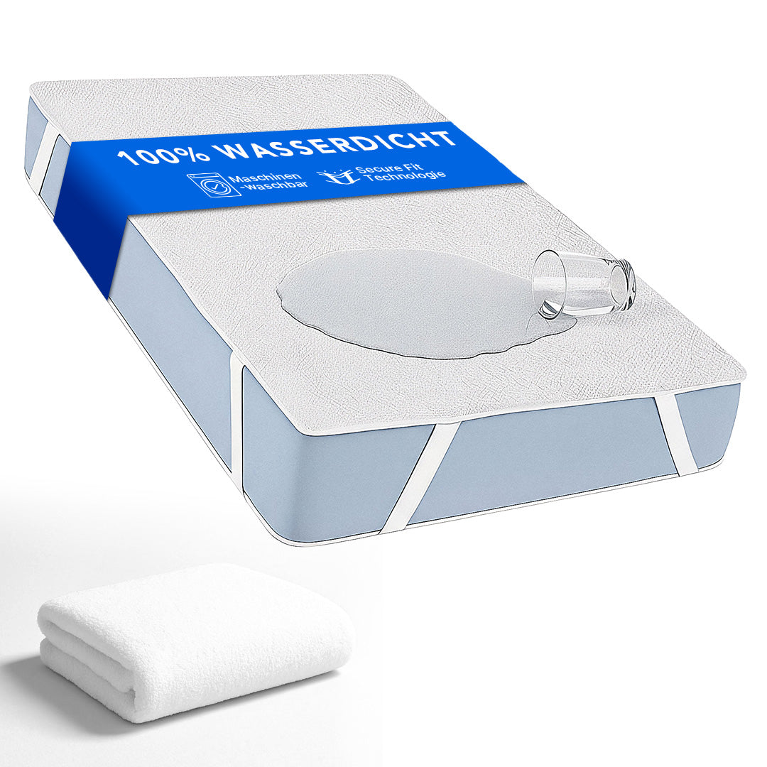 Matrasbeschermer met elastische hoekbanden