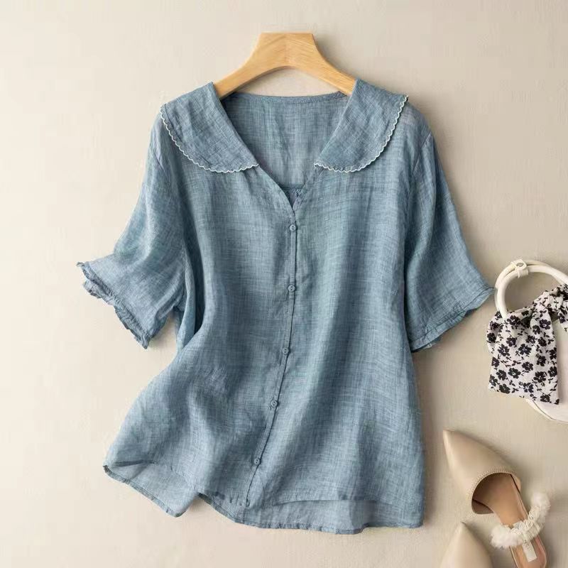 Isabelle | Lichtgewicht Linnen Blouse
