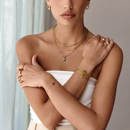LustraGem | Naamketting met geboortesteen test theme