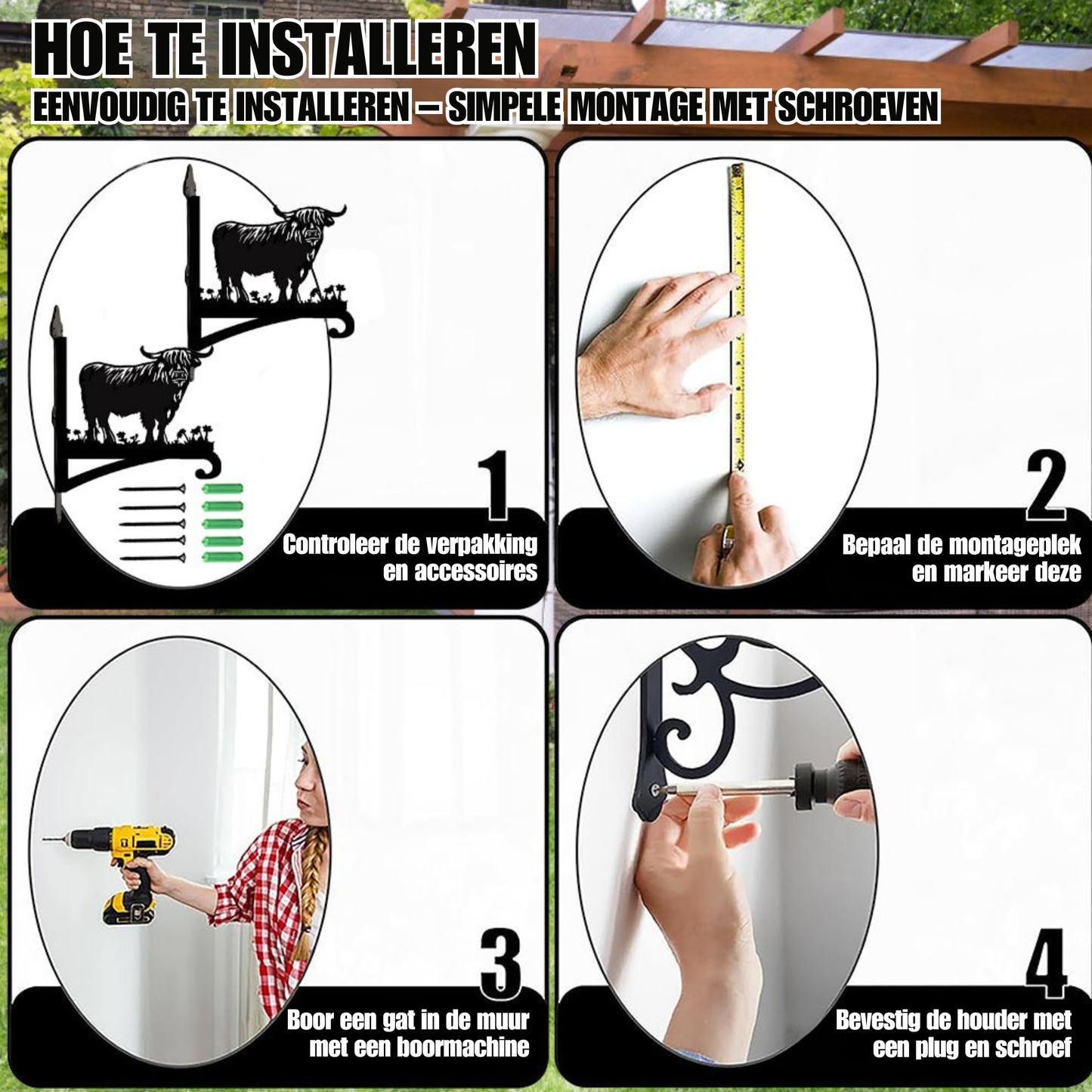 Metalen hangbeugel - Schotse Hooglander