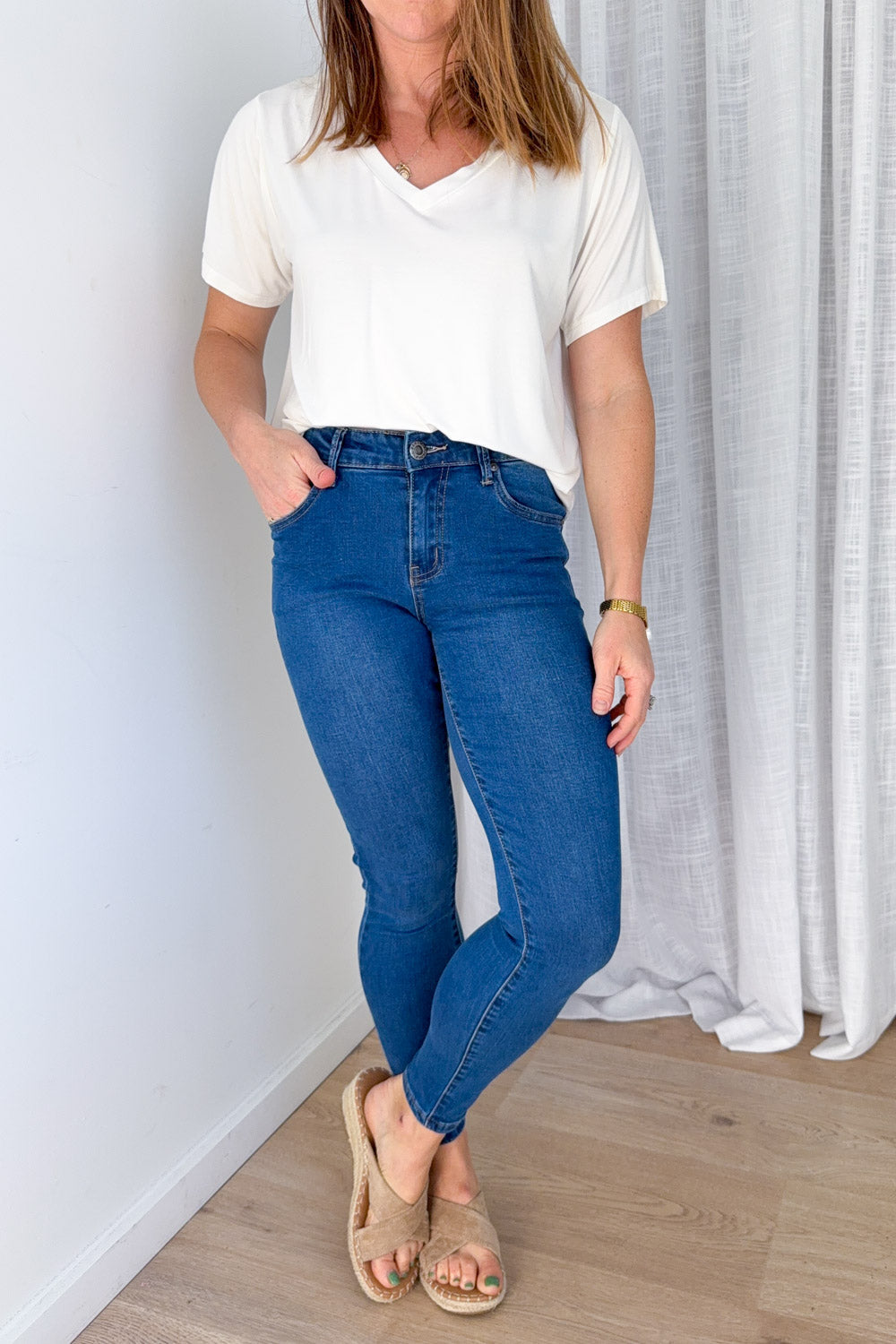 DenimEase | High Waist Skinny Jeans