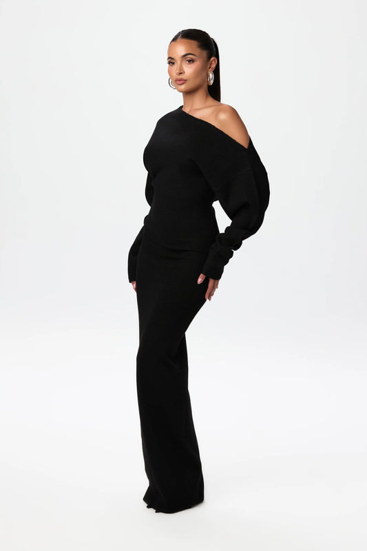 Drop-Schouder Sweater Jurk