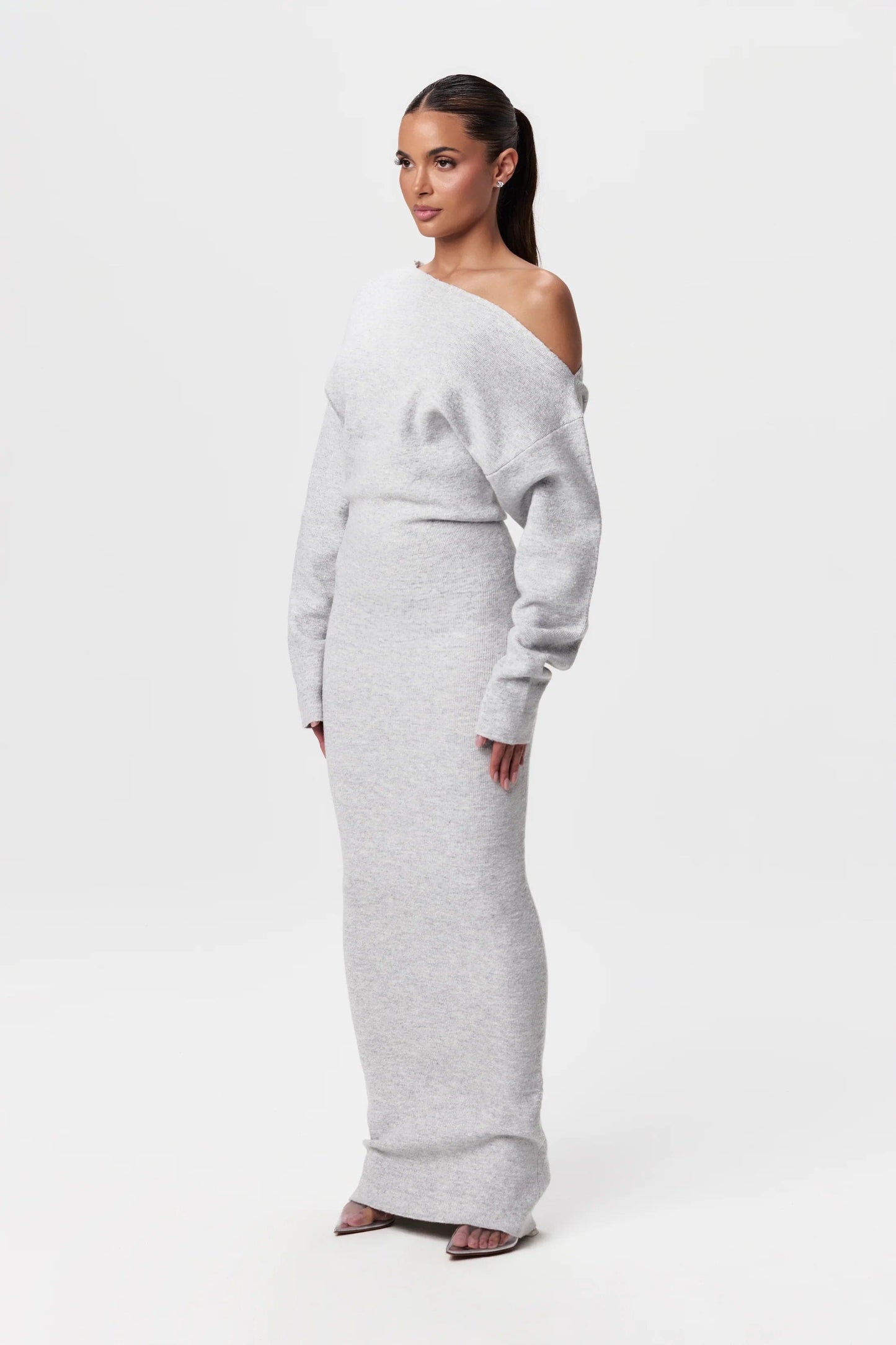Drop-Schouder Sweater Jurk