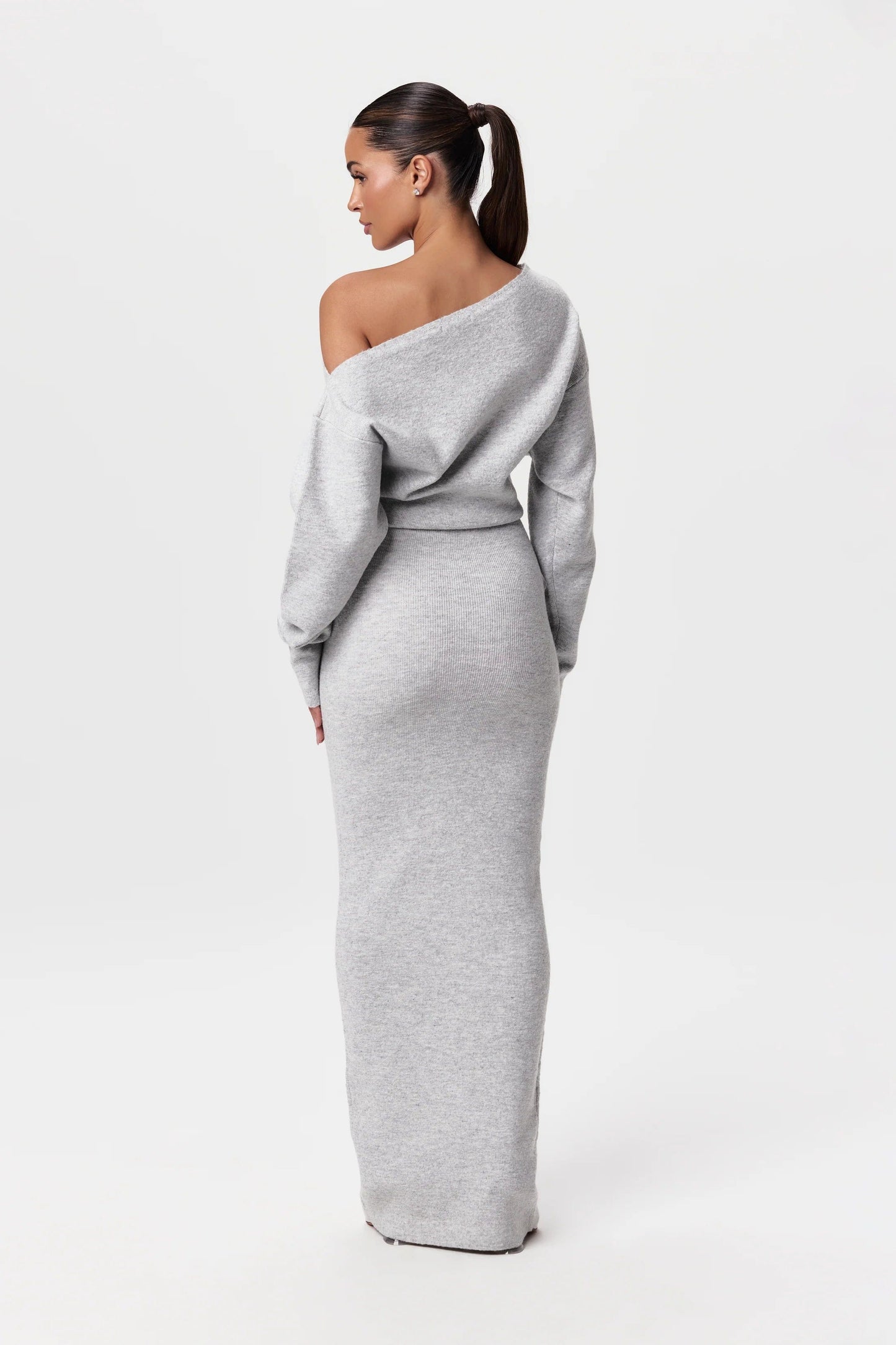 Drop-Schouder Sweater Jurk