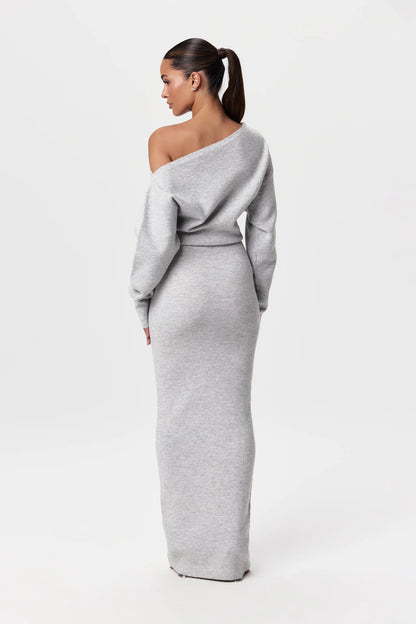 Drop-Schouder Sweater Jurk