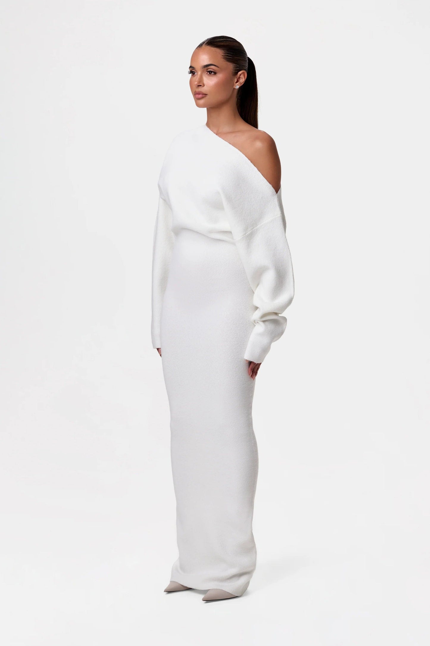 Drop-Schouder Sweater Jurk
