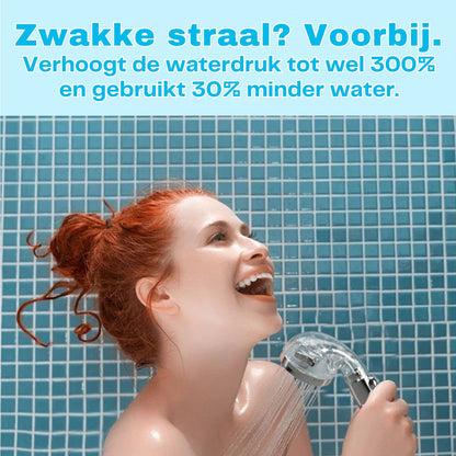 AquaPulse Ionic Pro Douchekop met Drukversterking en Minerale Filtertechnologie
