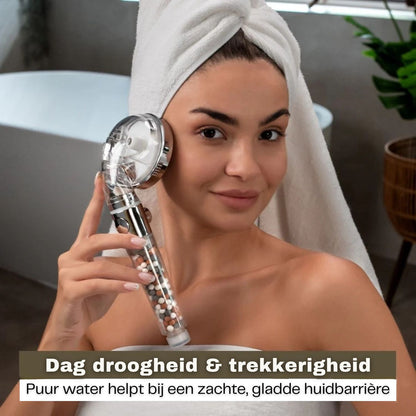 AquaPulse Ionic Pro Douchekop met Drukversterking en Minerale Filtertechnologie