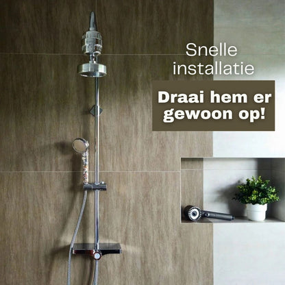 AquaPulse Ionic Pro Douchekop met Drukversterking en Minerale Filtertechnologie