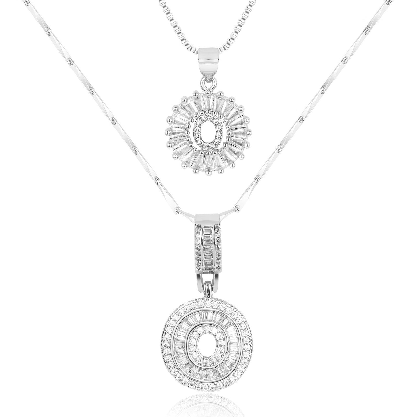 GemLetter | 14K Ketting met Diamanten Initiaal Hanger
