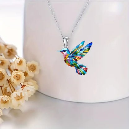 Kleurrijk Kolibrie Sieradenset – Ketting & Oorbellen (3-delig)