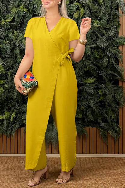 Sienna jumpsuit met korte mouwen - verfijning met nét dat beetje extra