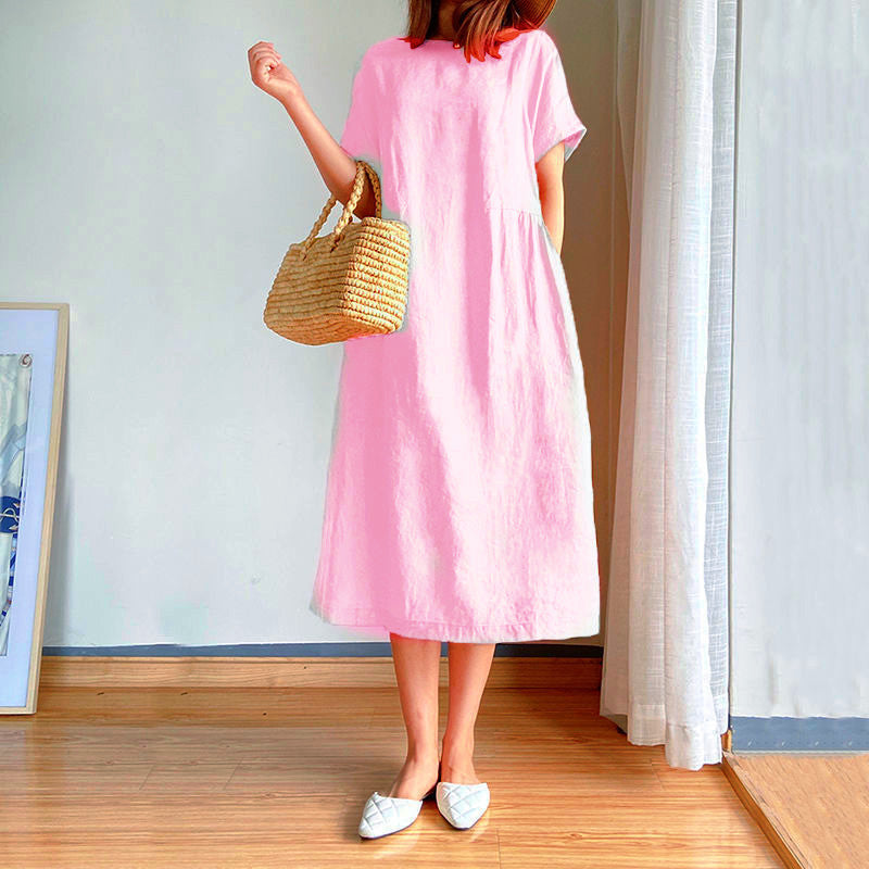 Jana Linnen jurk – Tijdloos comfort in kleur