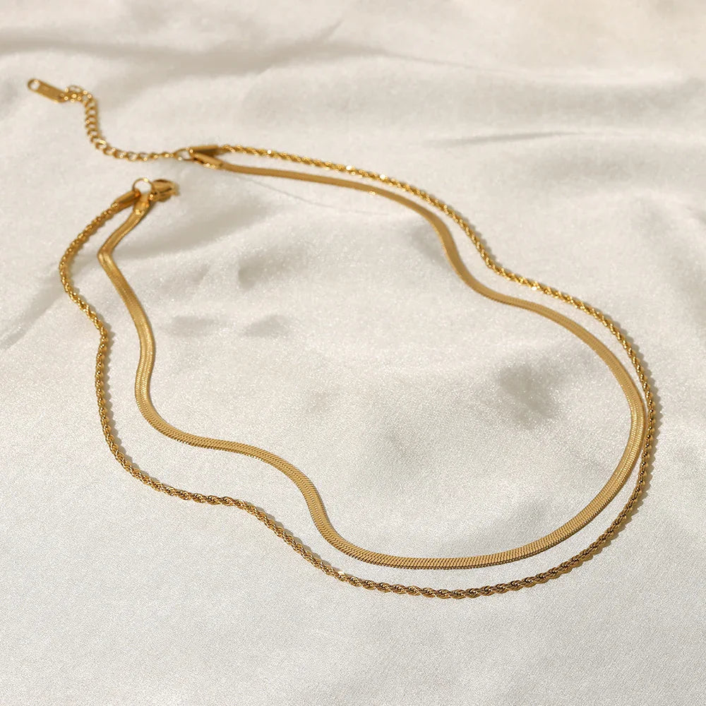 Hailey gelaagde gouden ketting