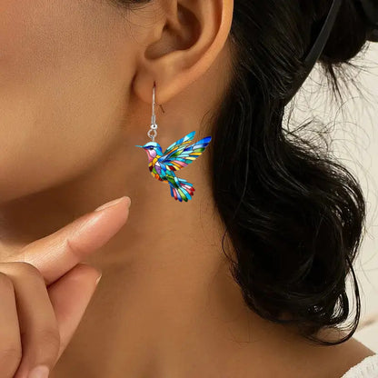 Kleurrijk Kolibrie Sieradenset – Ketting & Oorbellen (3-delig)