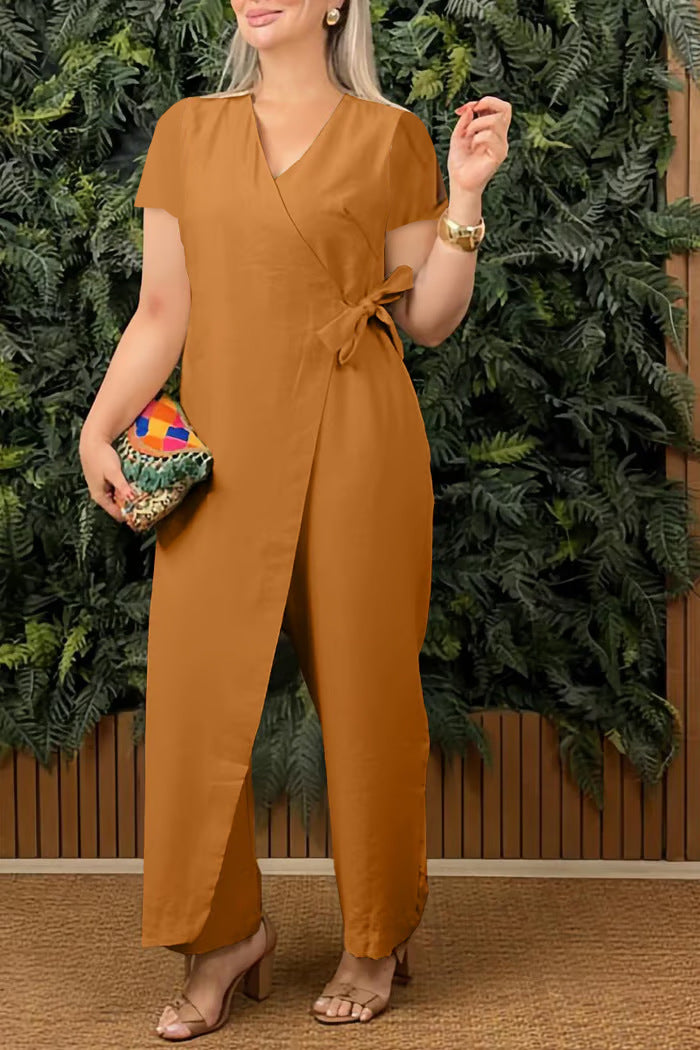 Sienna jumpsuit met korte mouwen - verfijning met nét dat beetje extra