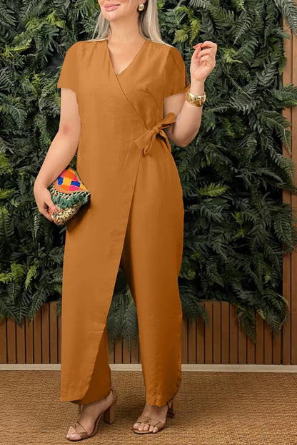 Sienna jumpsuit met korte mouwen - verfijning met nét dat beetje extra