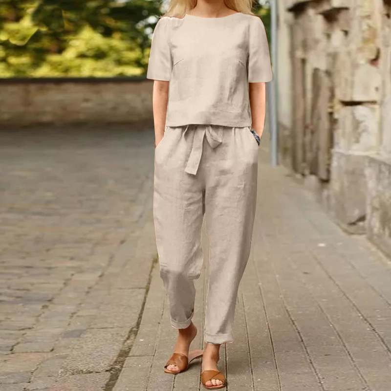 LIVIA LINNEN SET – Vrouwelijke eenvoud, moeiteloze klasse