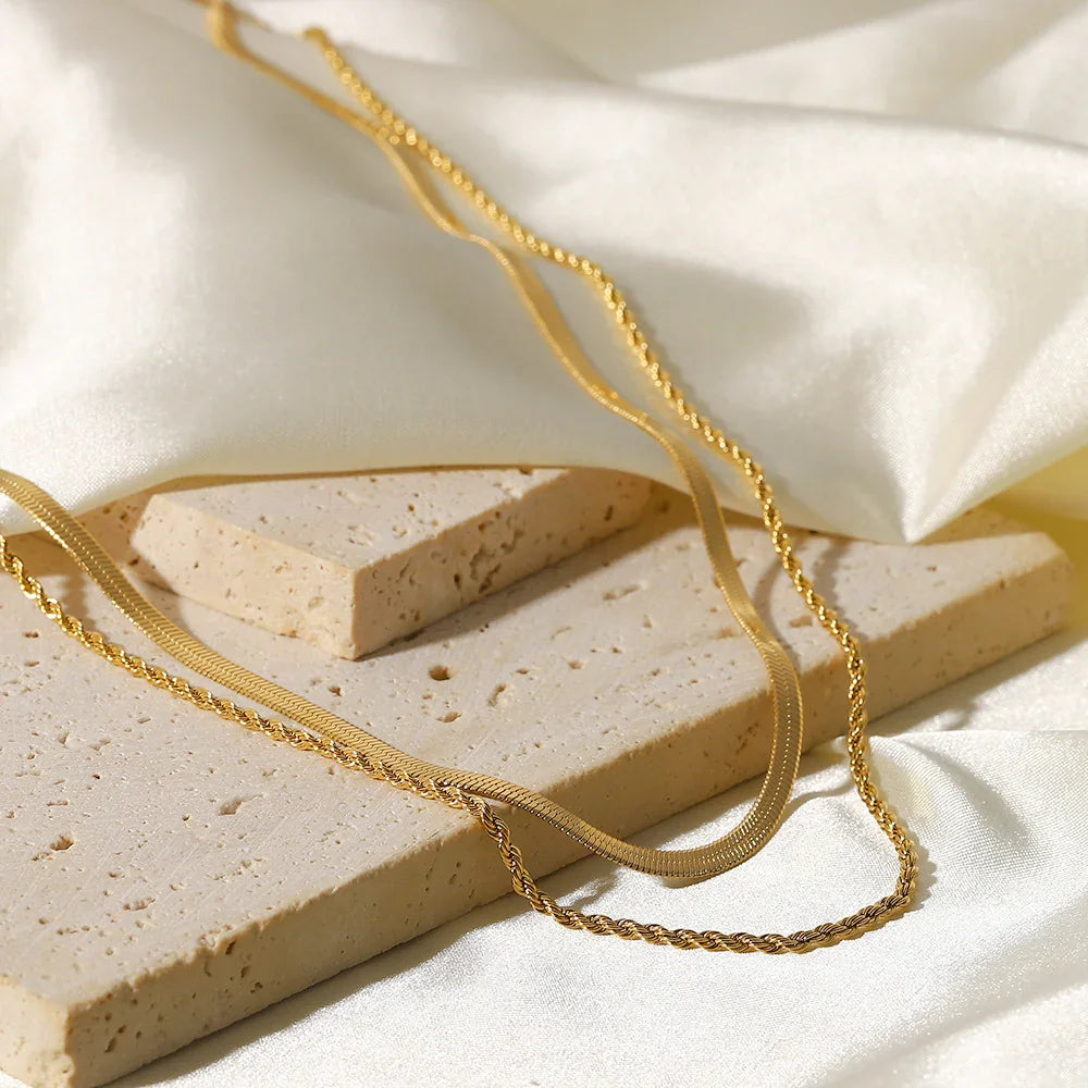 Hailey gelaagde gouden ketting