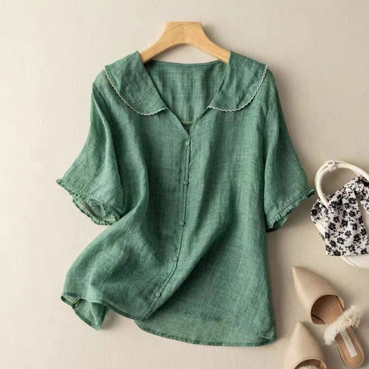 Isabelle | Lichtgewicht Linnen Blouse