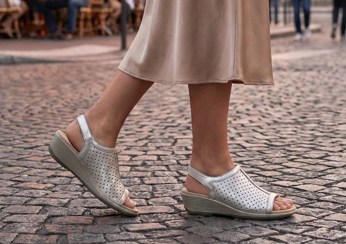 Hazel – Sprankelende elegantie in metallic platina