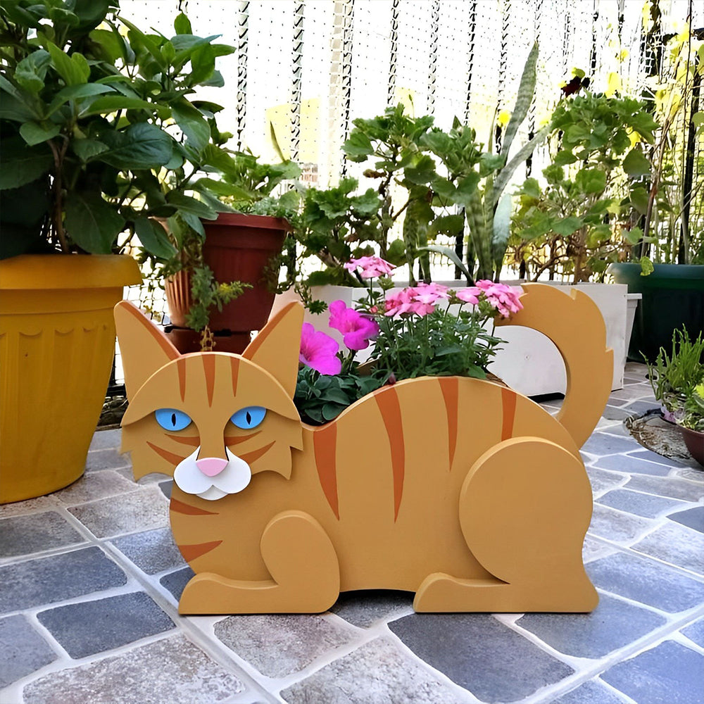 Bloempot - Oranje kat