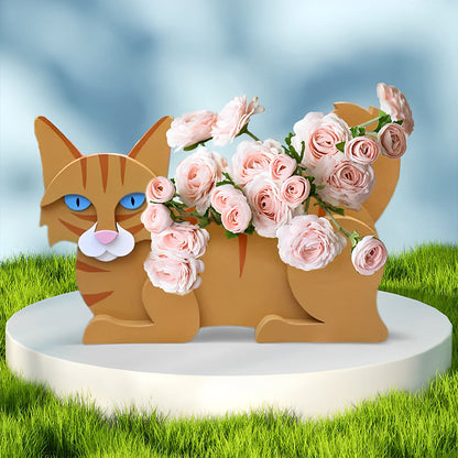 Bloempot - Oranje kat