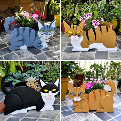 Bloempot - Oranje kat