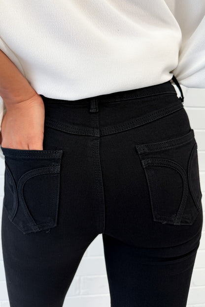 DenimEase | High Waist Skinny Jeans