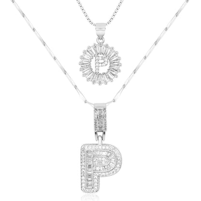 GemLetter | 14K Ketting met Diamanten Initiaal Hanger