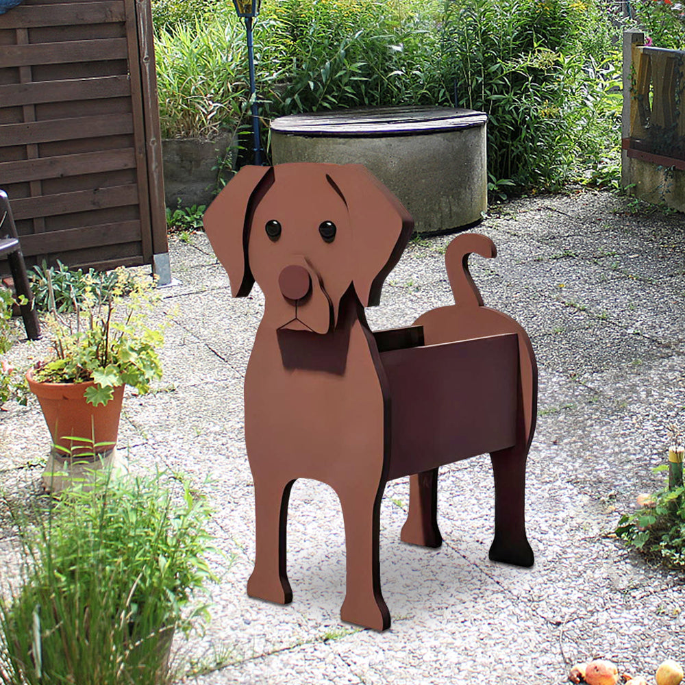 Bloempot - Chocoladebruine labrador