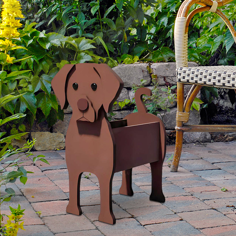 Bloempot - Chocoladebruine labrador