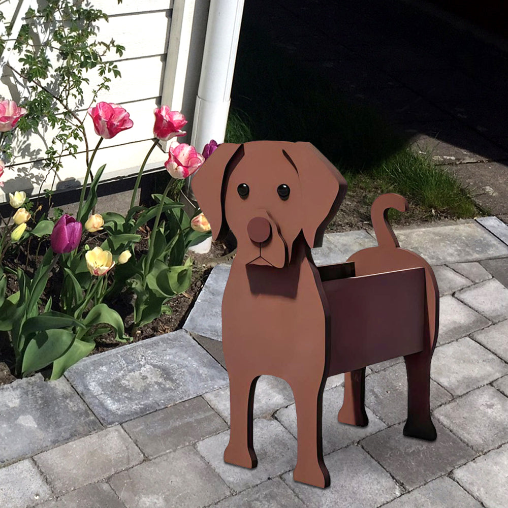 Bloempot - Chocoladebruine labrador
